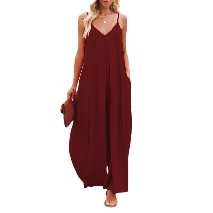 Damer Maxi-Overall med elegant V-ringning och sidofickor Eva Jonsson-Eva Jonsson