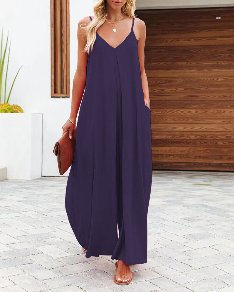 Damer Maxi-Overall med elegant V-ringning och sidofickor Eva Jonsson-Eva Jonsson