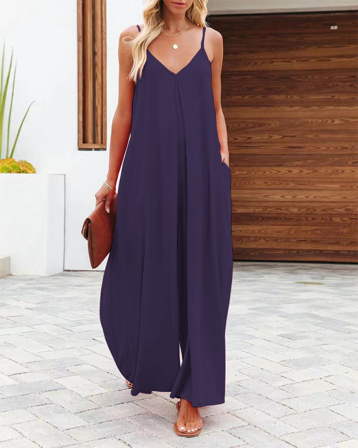 Damer Maxi-Overall med elegant V-ringning och sidofickor Eva Jonsson-Eva Jonsson