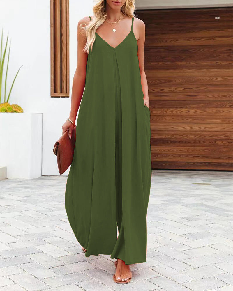Damer Maxi-Overall med elegant V-ringning och sidofickor Eva Jonsson-Eva Jonsson