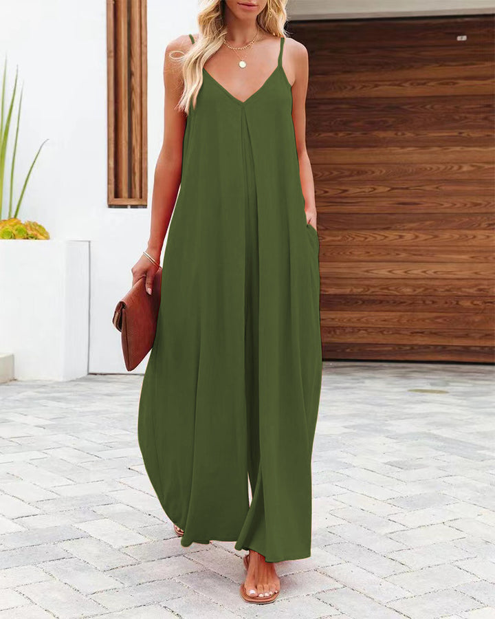 Damer Maxi-Overall med elegant V-ringning och sidofickor Eva Jonsson-Eva Jonsson