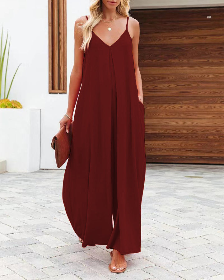 Damer Maxi-Overall med elegant V-ringning och sidofickor Eva Jonsson-Eva Jonsson