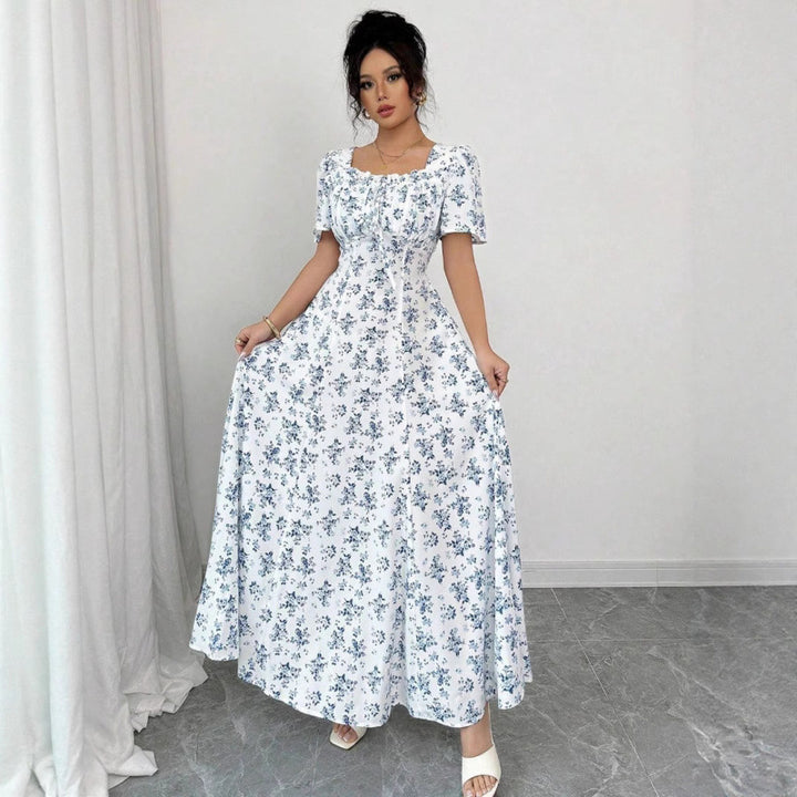 Damer Maxi-klänning i romantisk blommönster Mirla-Eva Jonsson