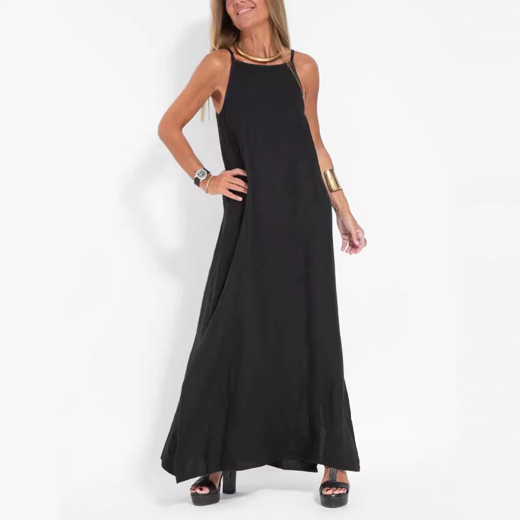 Damer Maxi-klänning med elegant skärning och fina band Mirla-Eva Jonsson