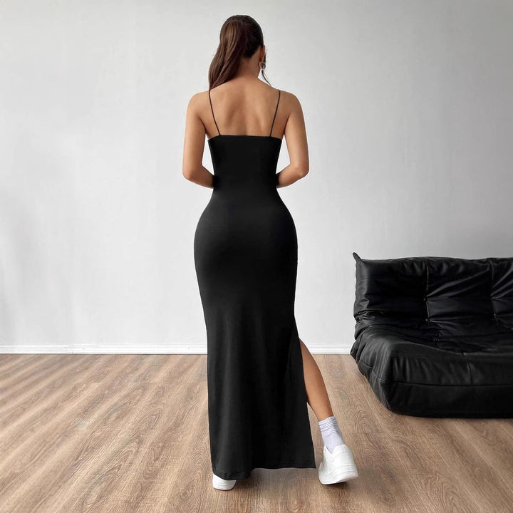 Damer Maxi-klänning med hög slits och smala axelremmar Eva Jonsson-Eva Jonsson