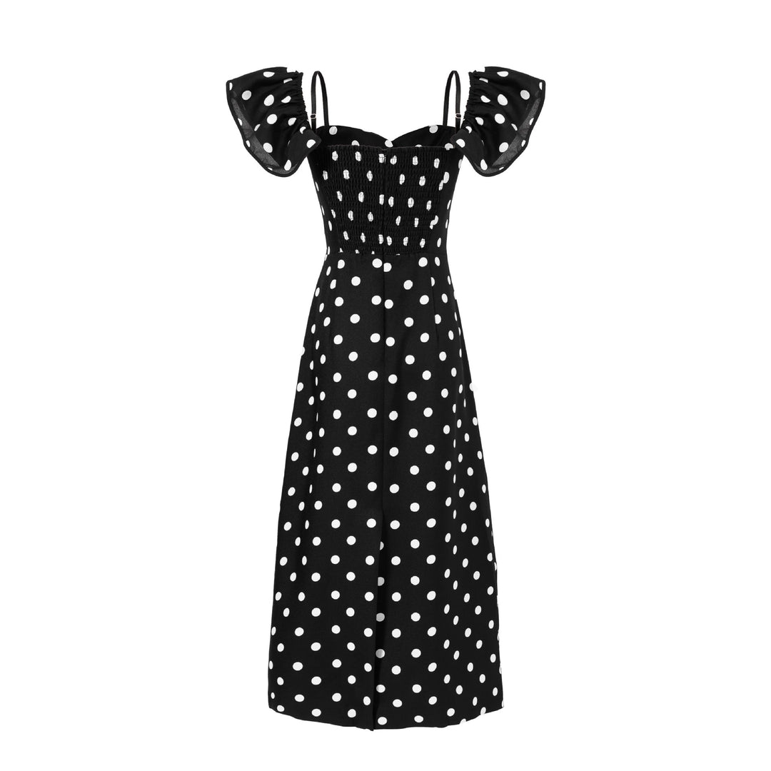 Damer Maxi-klänning med puffärmar och elegant knutdetalj Mirla-Eva Jonsson