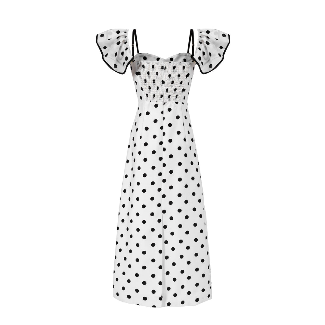 Damer Maxi-klänning med puffärmar och elegant knutdetalj Mirla-Eva Jonsson