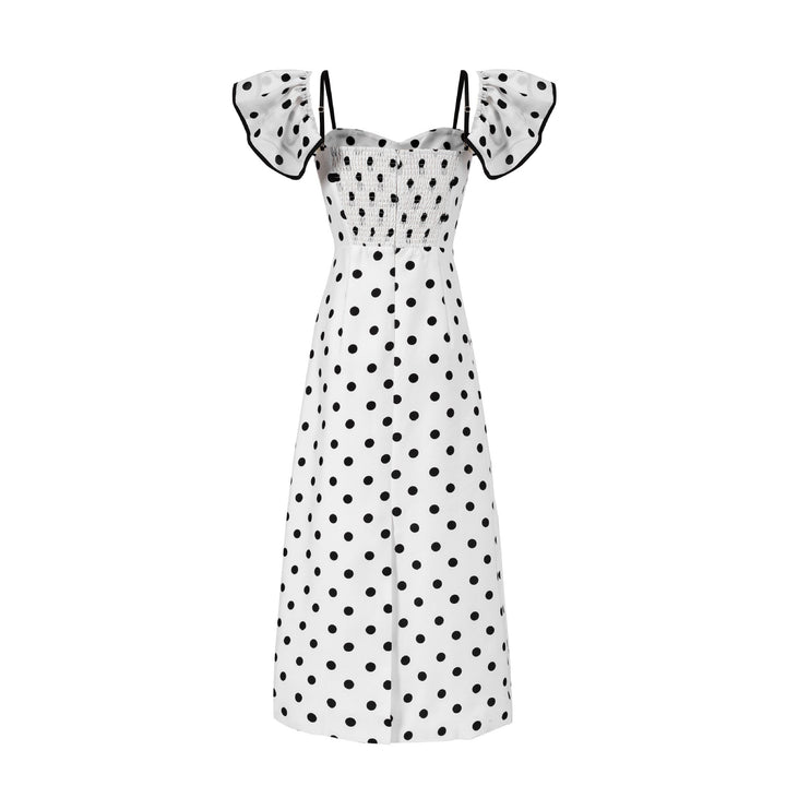 Damer Maxi-klänning med puffärmar och elegant knutdetalj Mirla-Eva Jonsson