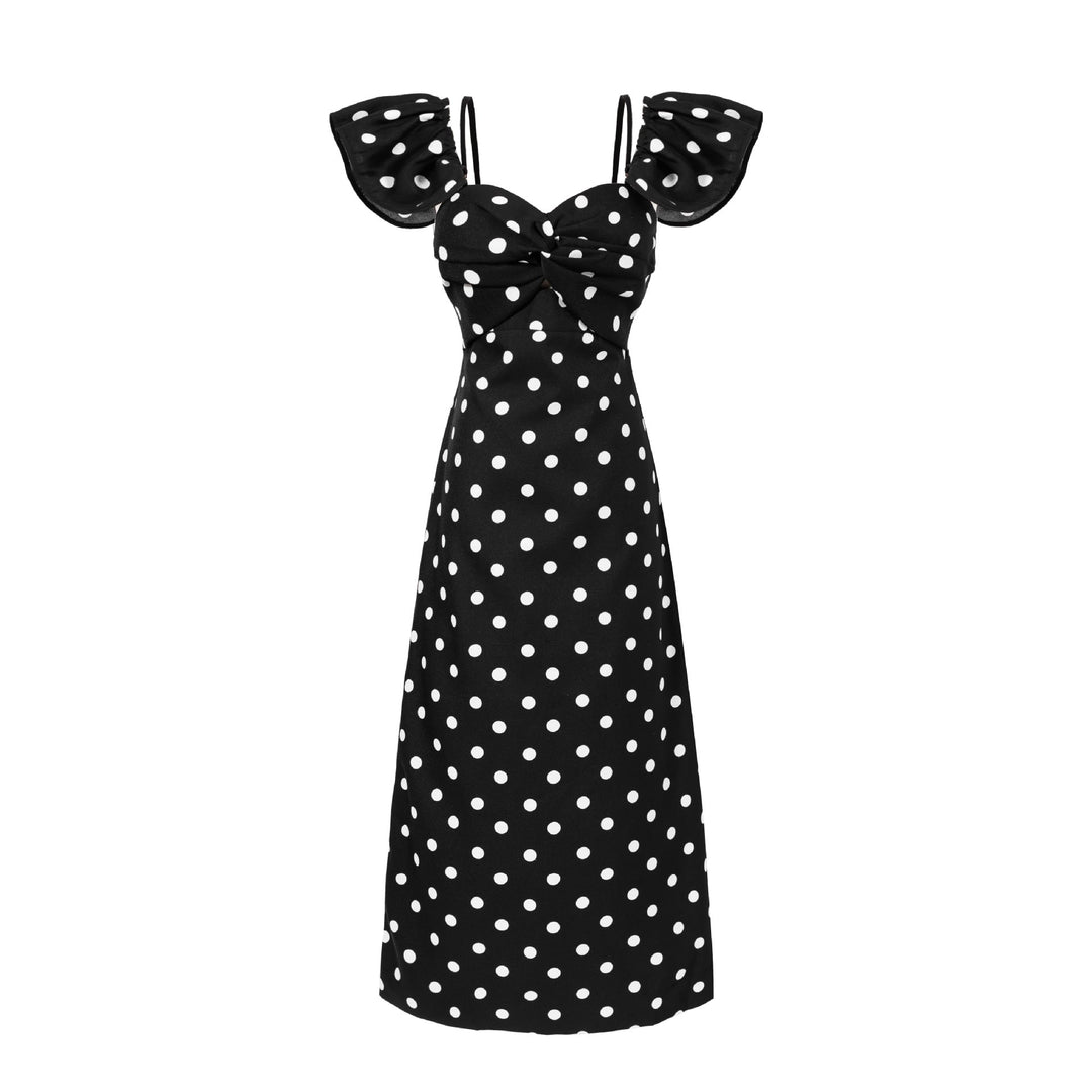 Damer Maxi-klänning med puffärmar och elegant knutdetalj Mirla-Eva Jonsson