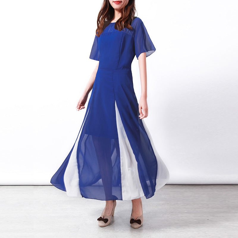 Damer Maxi-långärmad klänning med transparenta ärmar och sidoslits Eva Jonsson-Eva Jonsson
