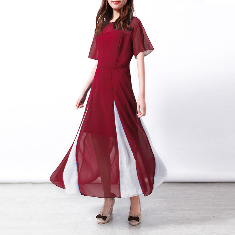 Damer Maxi-långärmad klänning med transparenta ärmar och sidoslits Eva Jonsson-Eva Jonsson