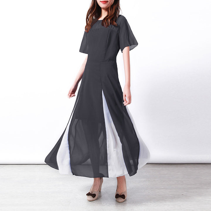 Damer Maxi-långärmad klänning med transparenta ärmar och sidoslits Eva Jonsson-Eva Jonsson