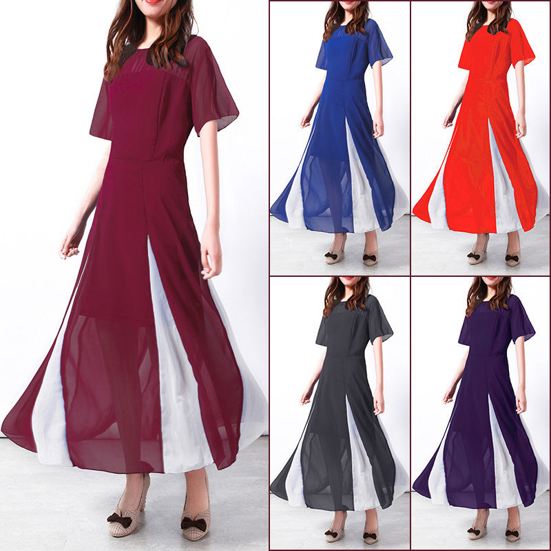 Damer Maxi-långärmad klänning med transparenta ärmar och sidoslits Eva Jonsson-Eva Jonsson