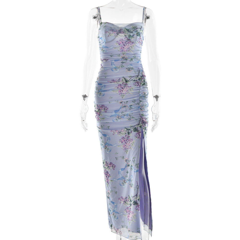 Damer Maxiklänning med Blommönstertryck och Sido Slits Mirla-Eva Jonsson