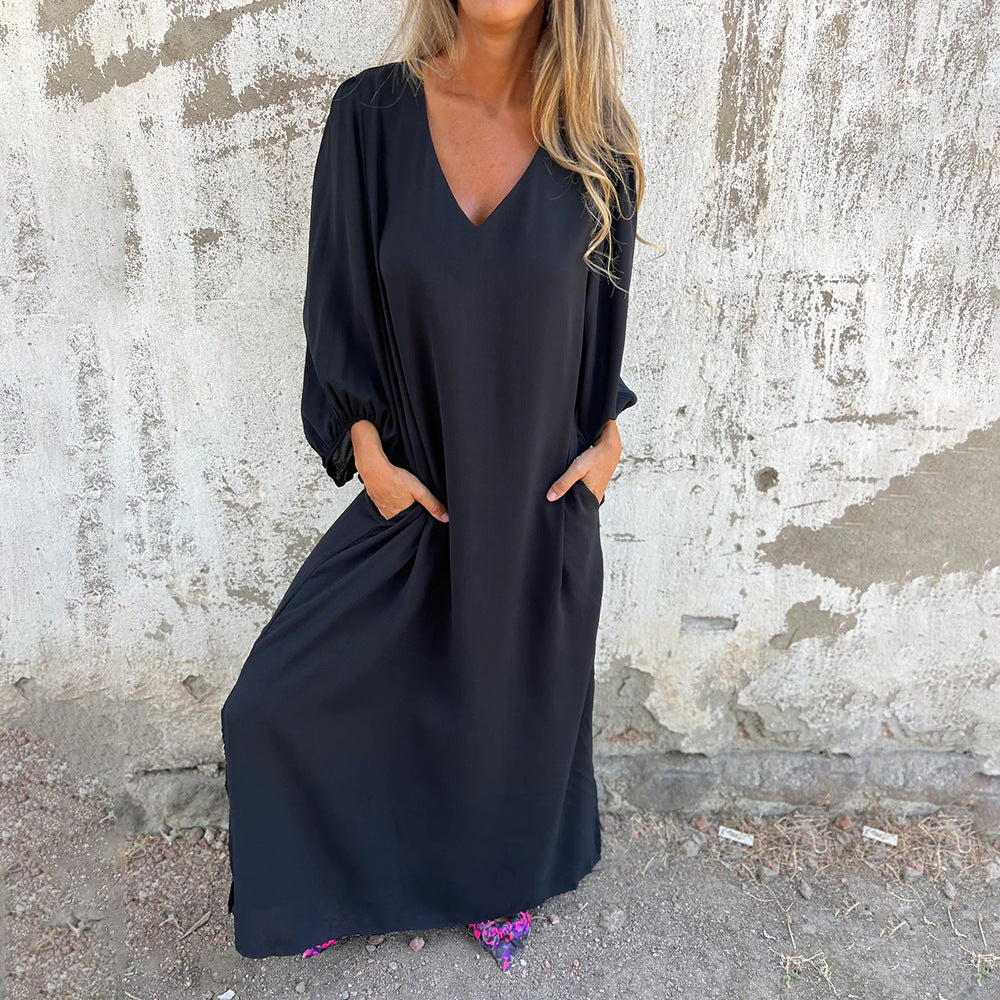 Damer Maxiklänning med eleganta puffärmar Eva Jonsson-Eva Jonsson