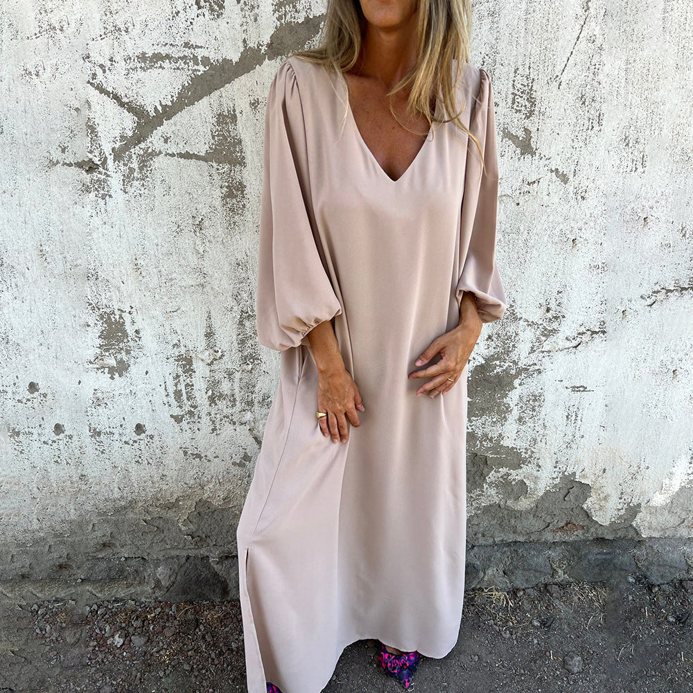 Damer Maxiklänning med eleganta puffärmar Eva Jonsson-Eva Jonsson