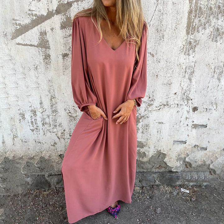 Damer Maxiklänning med eleganta puffärmar Eva Jonsson-Eva Jonsson
