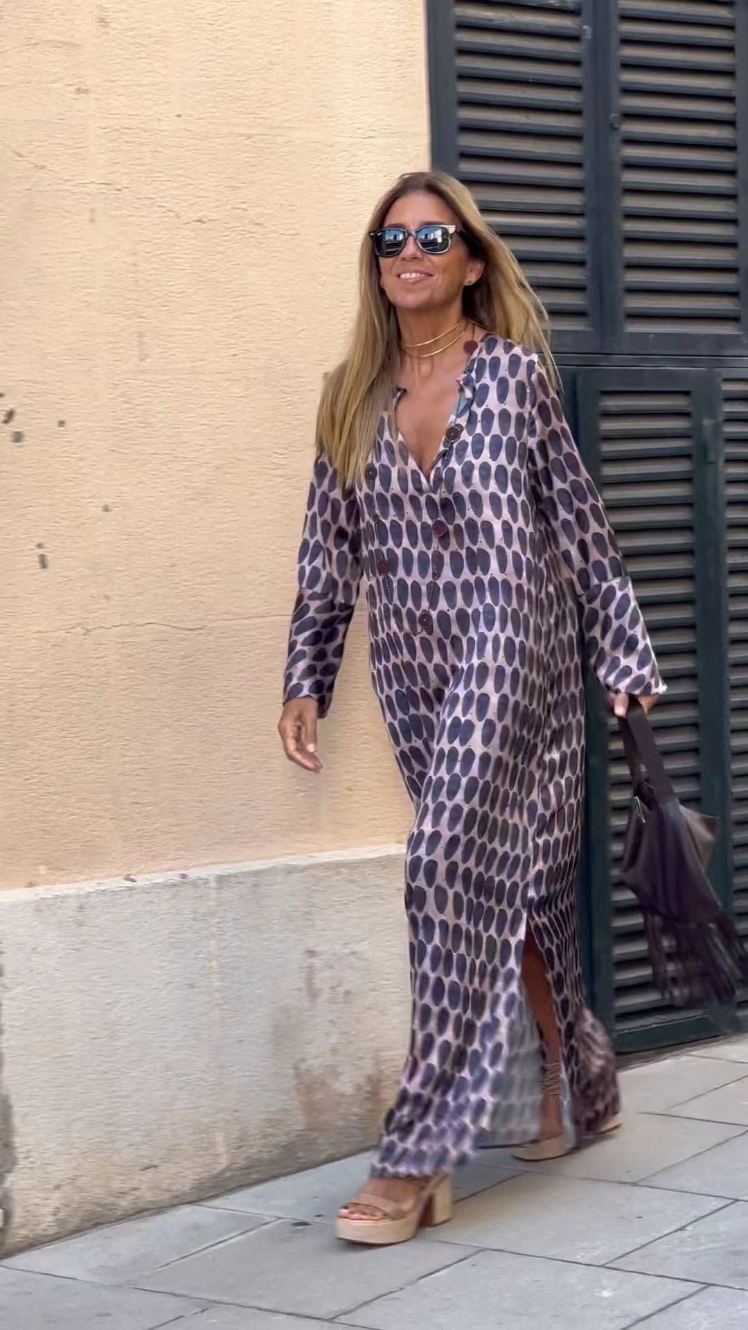 Damer Maxiklänning med moderna mönster Eva Jonsson-Eva Jonsson