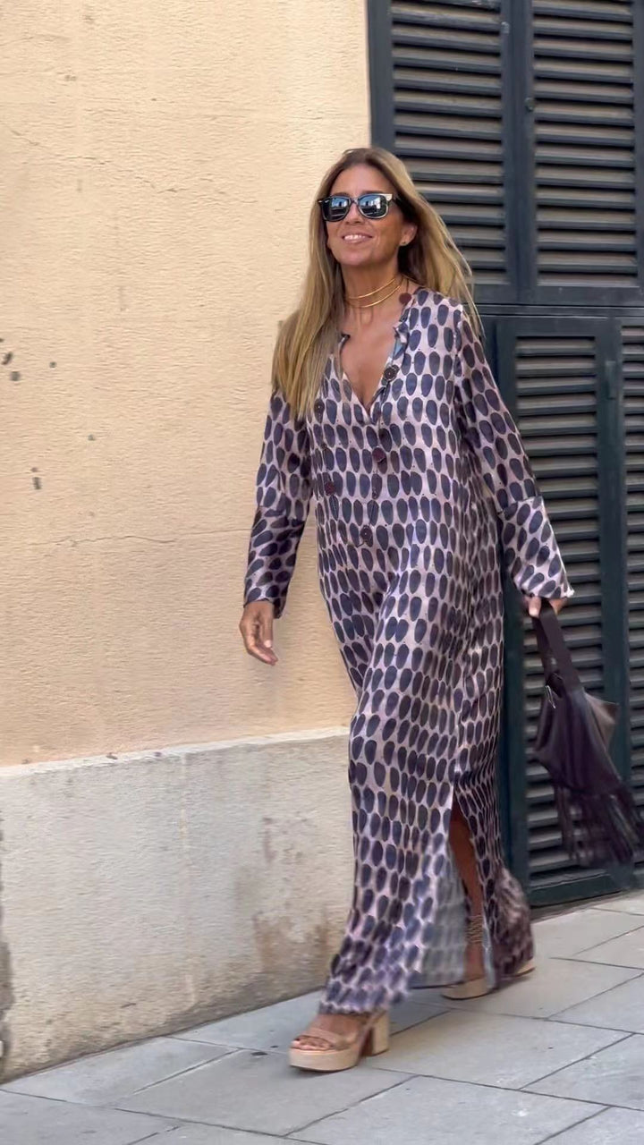 Damer Maxiklänning med moderna mönster Eva Jonsson-Eva Jonsson