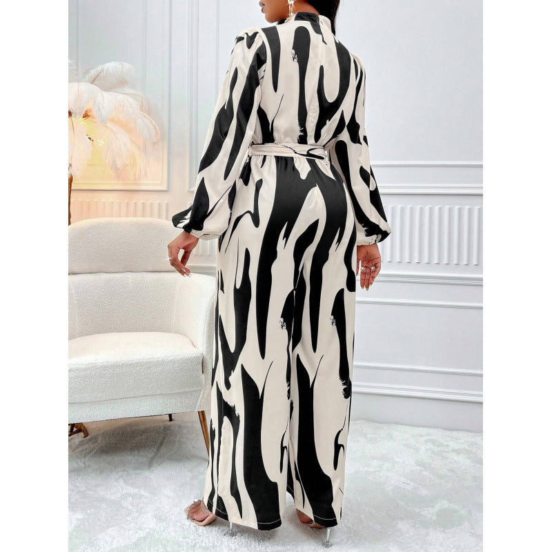 Damer Maxiklänning med stiligt omslag design och eleganta puffärmar Mirla-Eva Jonsson