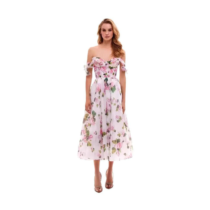 Damer Midi-klänning med Blommigt Tryck och Justerbara Remmar Mirla-Eva Jonsson