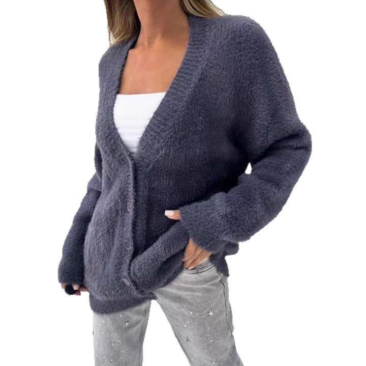 Damer Mjuk Button-Down Cardigan med lös passform Mirla-Eva Jonsson