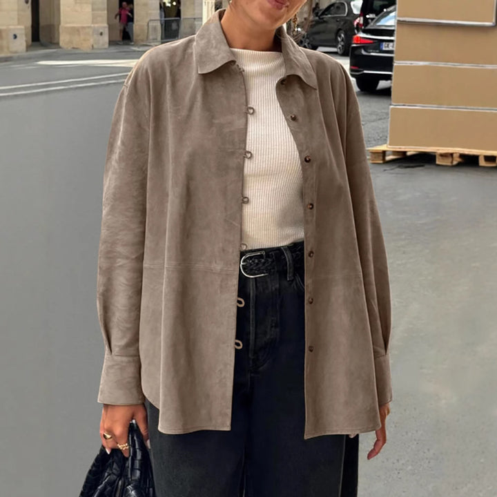 Damer Mjuk konstläderjacka med knäppning Mirla-Eva Jonsson