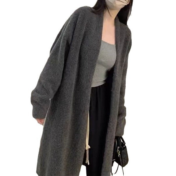 Damer Mjuk stickad cardigan med öppen front och avslappnad passform Mirla-Eva Jonsson