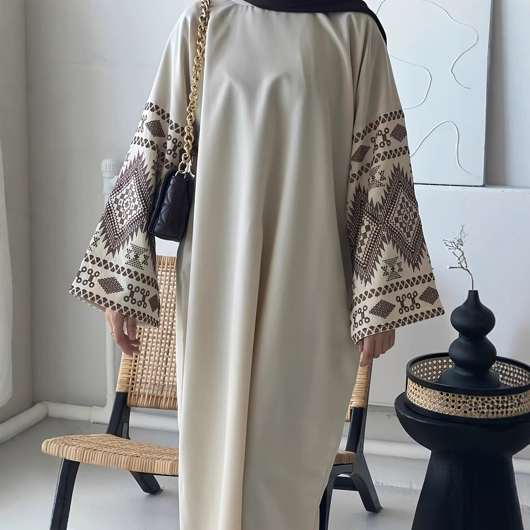 Damer Mode Abaya-klänning med påkostade manschetter Mirla-Eva Jonsson