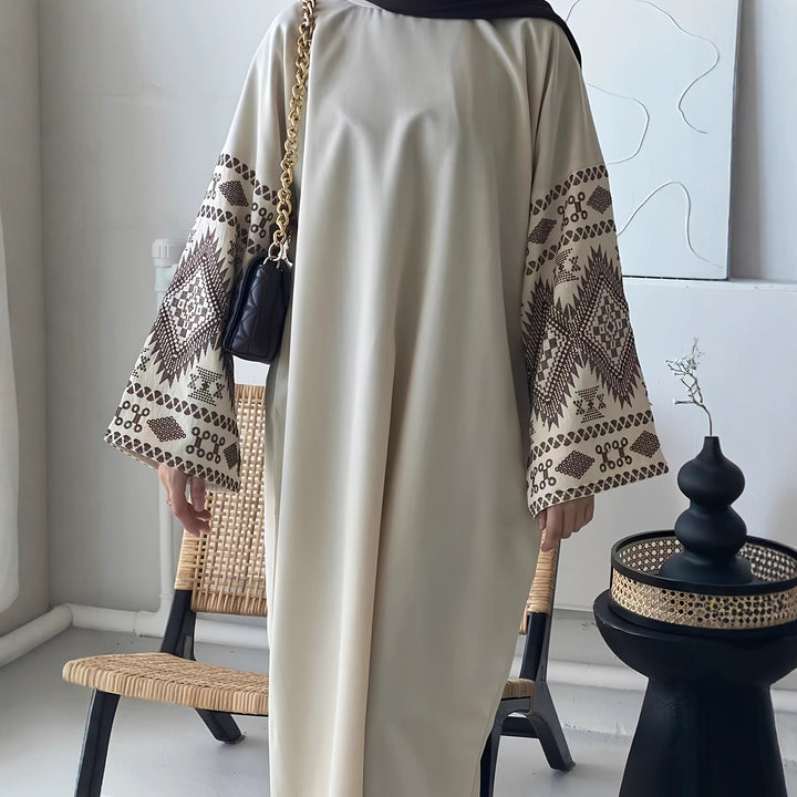Damer Mode Abaya-klänning med påkostade manschetter Mirla-Eva Jonsson