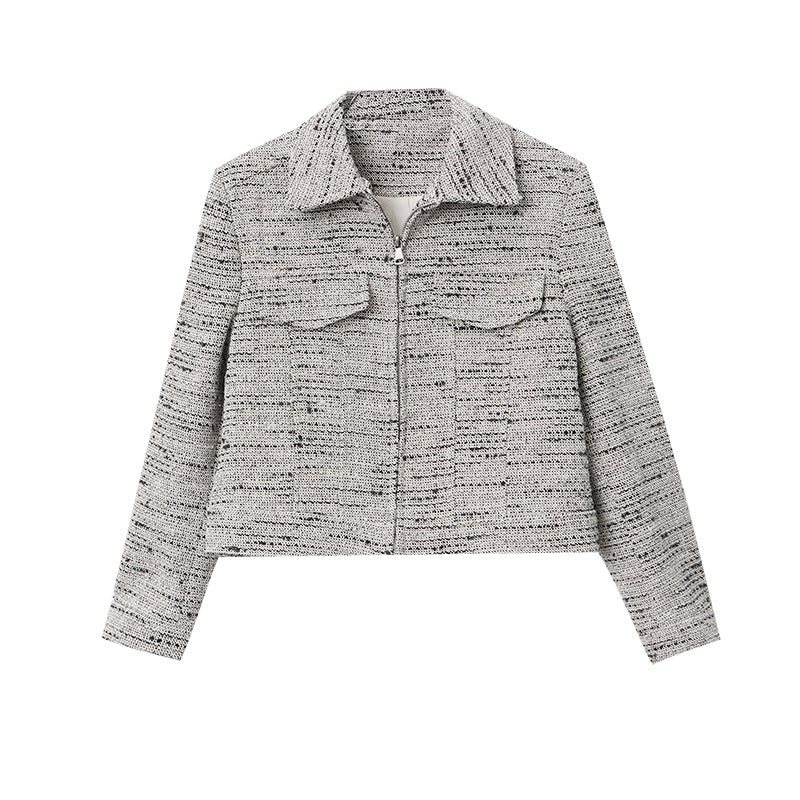 Damer Mode Boucle Jacka med Chesterfield Krage Mirla-Eva Jonsson