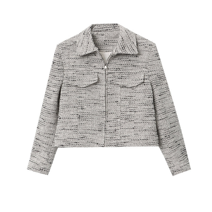 Damer Mode Boucle Jacka med Chesterfield Krage Mirla-Eva Jonsson