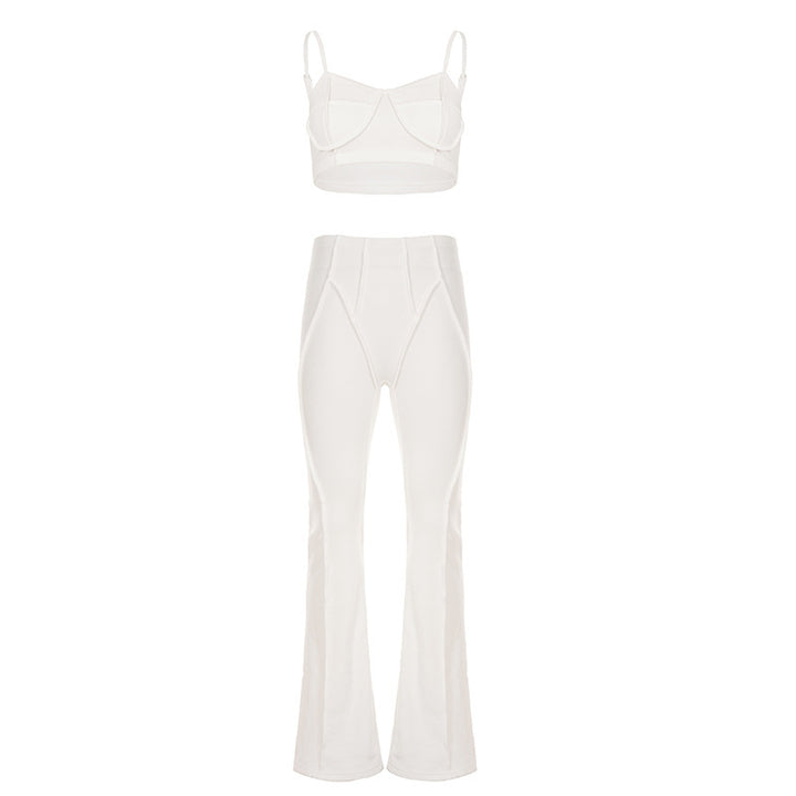 Damer Mode Flared Byxor i innovativt stretchmaterial Mirla-Eva Jonsson