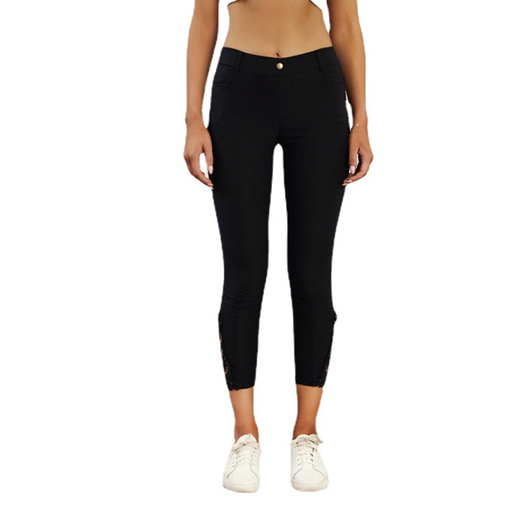 Damer Mode Leggings med spetsdekor Mirla-Eva Jonsson
