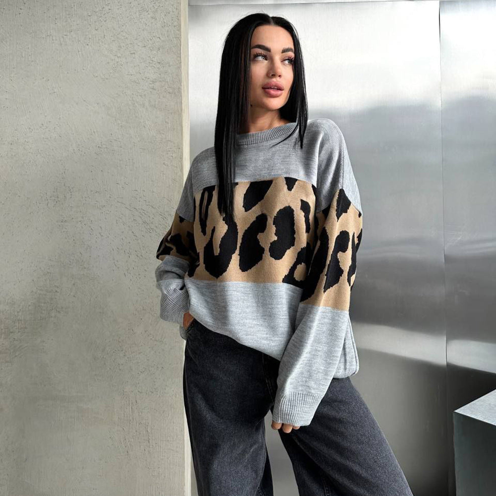 Damer Mode Leopardmönster Tröja Mirla-Eva Jonsson