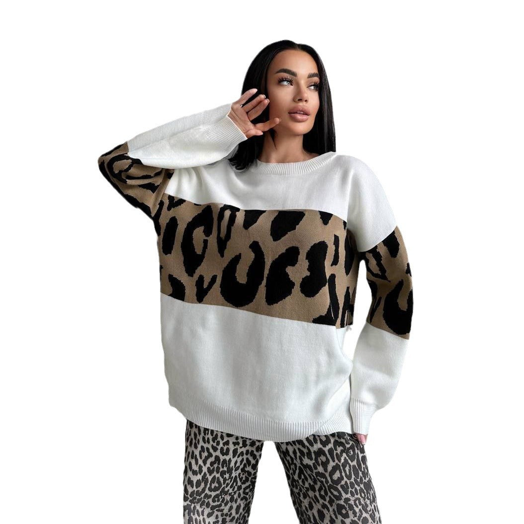Damer Mode Leopardmönster Tröja Mirla-Eva Jonsson