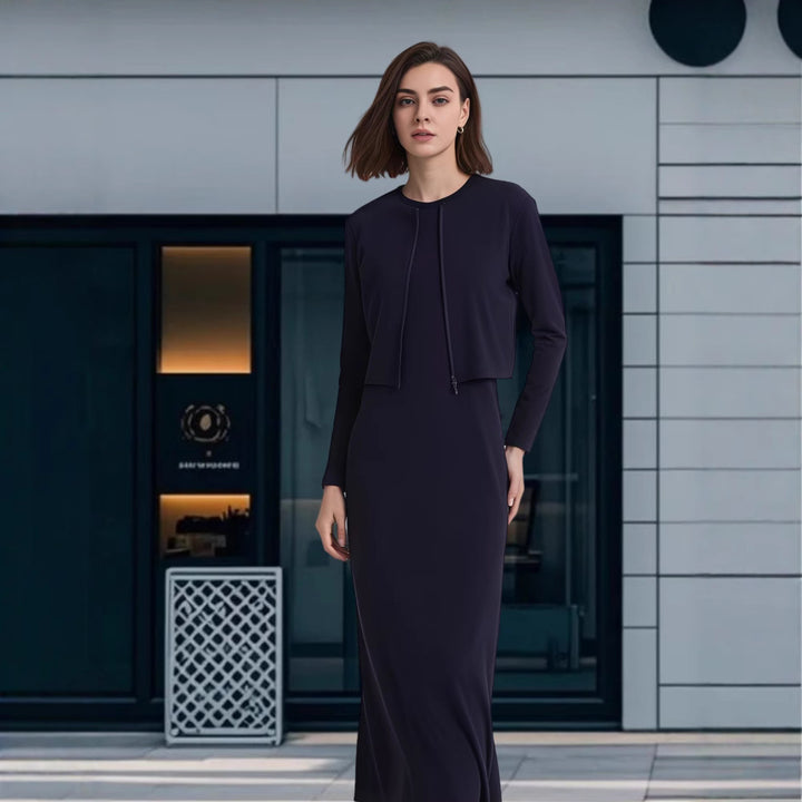Damer Mode Maxi Klänning med elegant silhuett och långa ärmar Mirla-Eva Jonsson