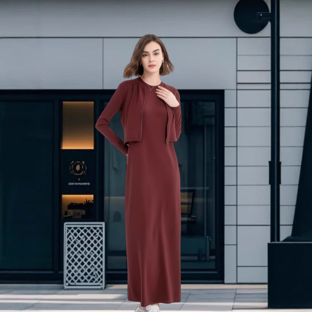 Damer Mode Maxi Klänning med elegant silhuett och långa ärmar Mirla-Eva Jonsson