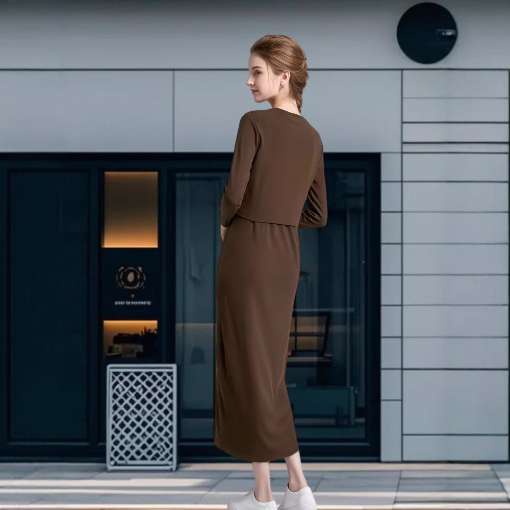 Damer Mode Maxi Klänning med elegant silhuett och långa ärmar Mirla-Eva Jonsson