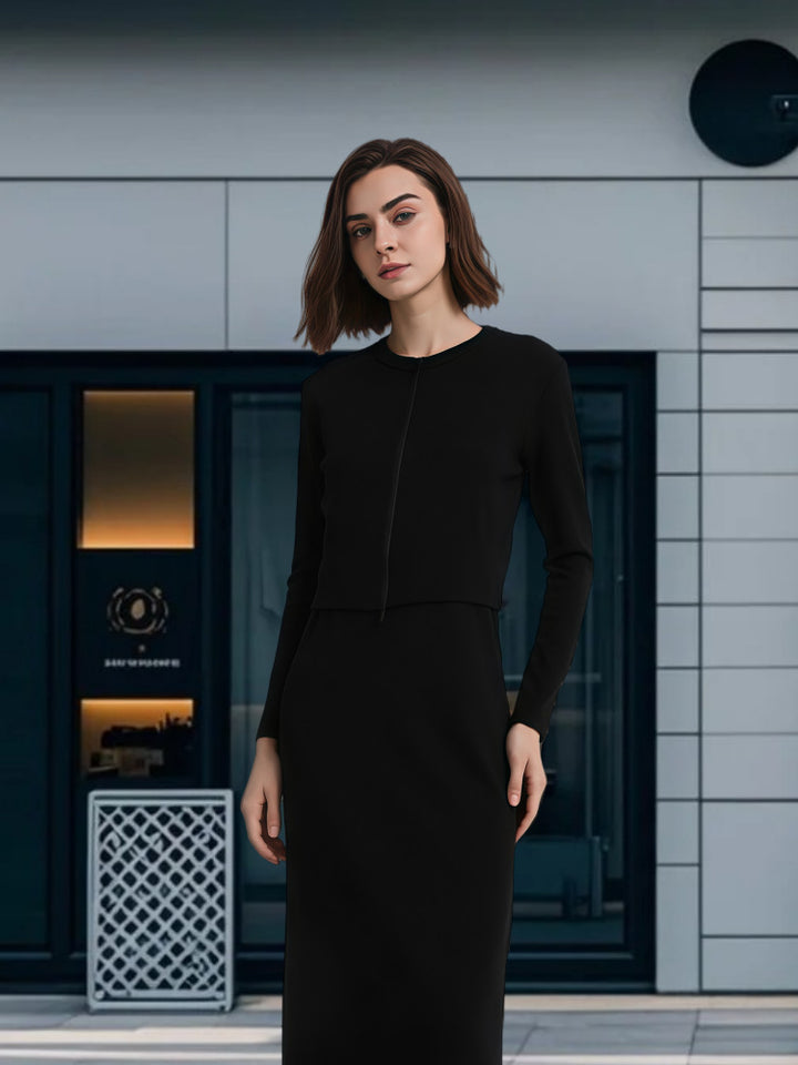 Damer Mode Maxi Klänning med elegant silhuett och långa ärmar Mirla-Eva Jonsson