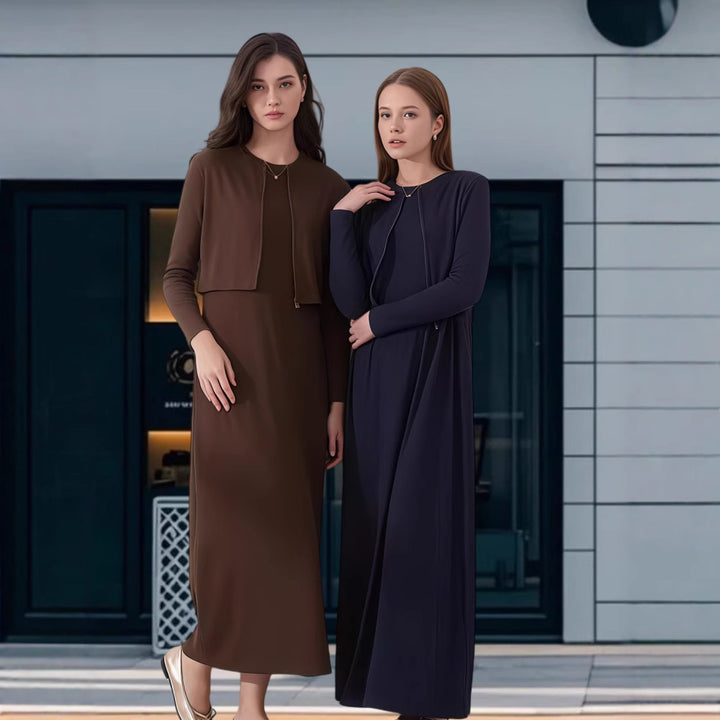 Damer Mode Maxi Klänning med elegant silhuett och långa ärmar Mirla-Eva Jonsson