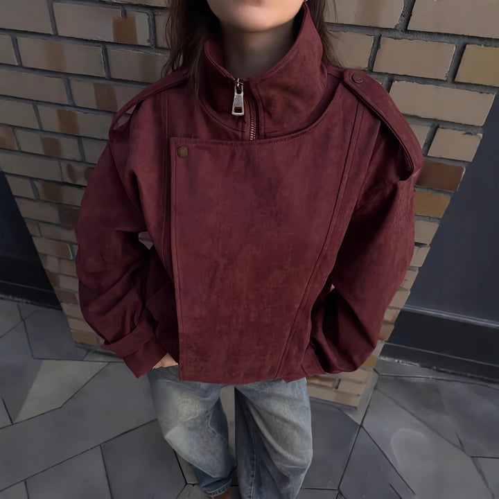 Damer Mode Oversized-jacka med hög krage och asymmetrisk skärning Mirla-Eva Jonsson