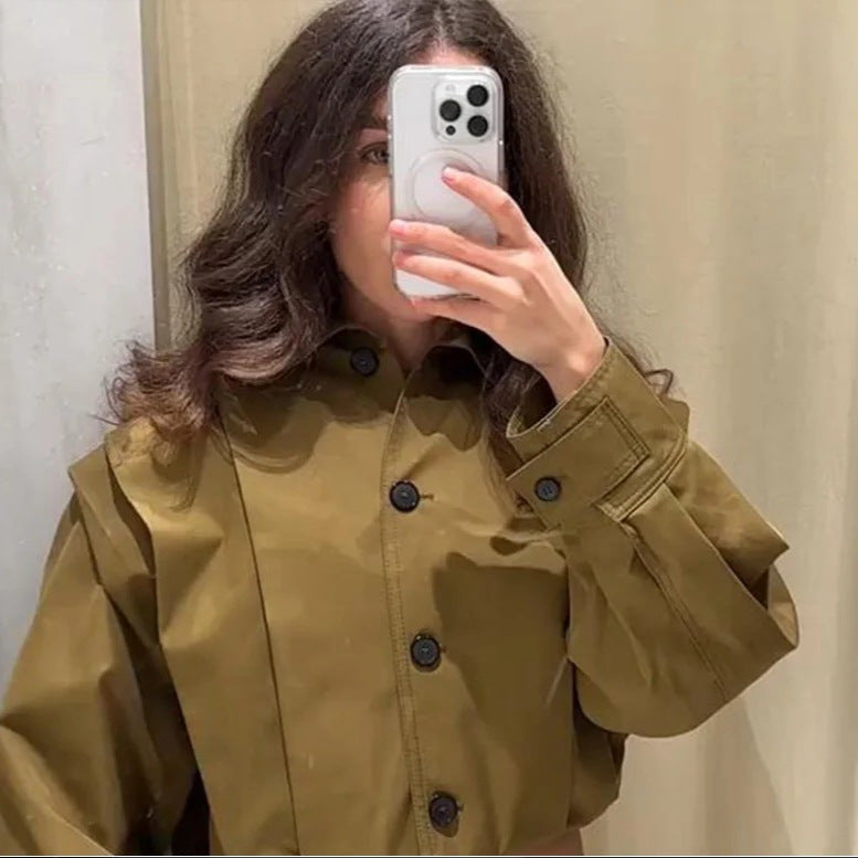 Damer Mode Oversized-jacka med strukturerade ärmar och knappdetalj Mirla-Eva Jonsson