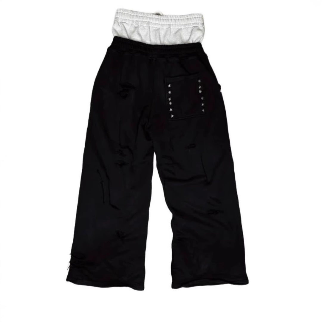 Damer Mode Relaxed-Fit Cargo-byxa med elastisk midja och nitar Mirla-Eva Jonsson
