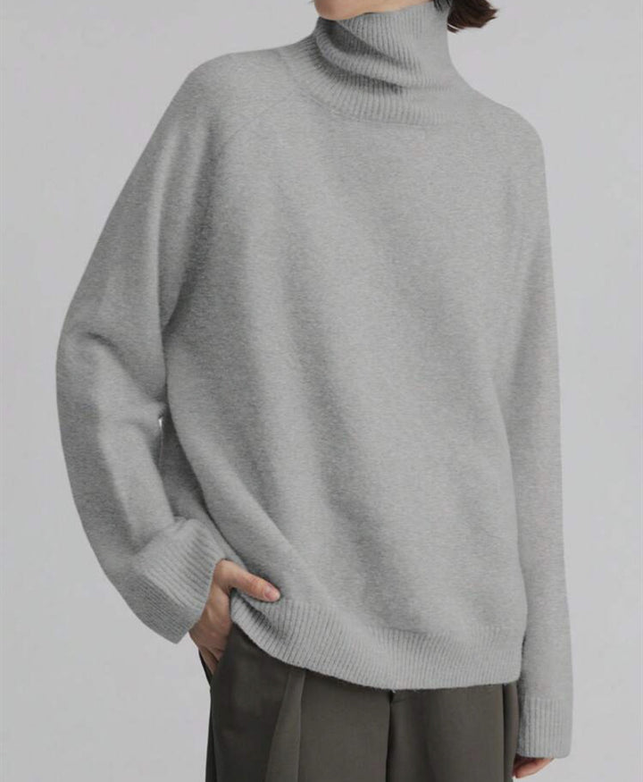 Damer Mode Rullkragepullover med Oversized-passform och fin struktur Eva Jonsson-Eva Jonsson