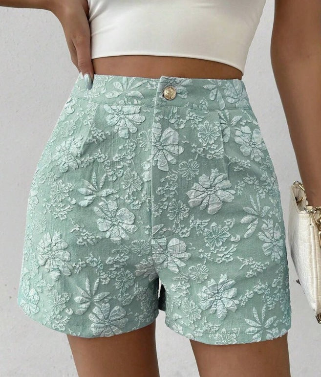 Damer Mode Shorts med blommönster Mirla-Eva Jonsson