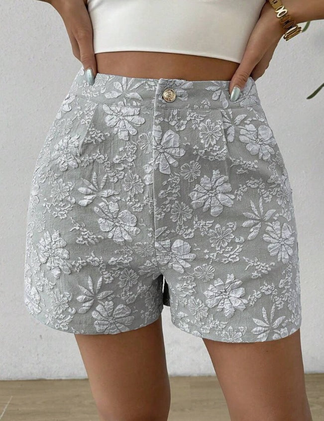 Damer Mode Shorts med blommönster Mirla-Eva Jonsson