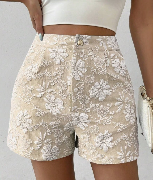 Damer Mode Shorts med blommönster Mirla-Eva Jonsson