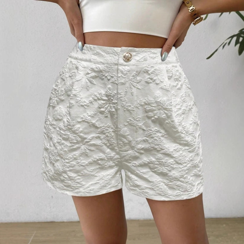Damer Mode Shorts med blommönster Mirla-Eva Jonsson
