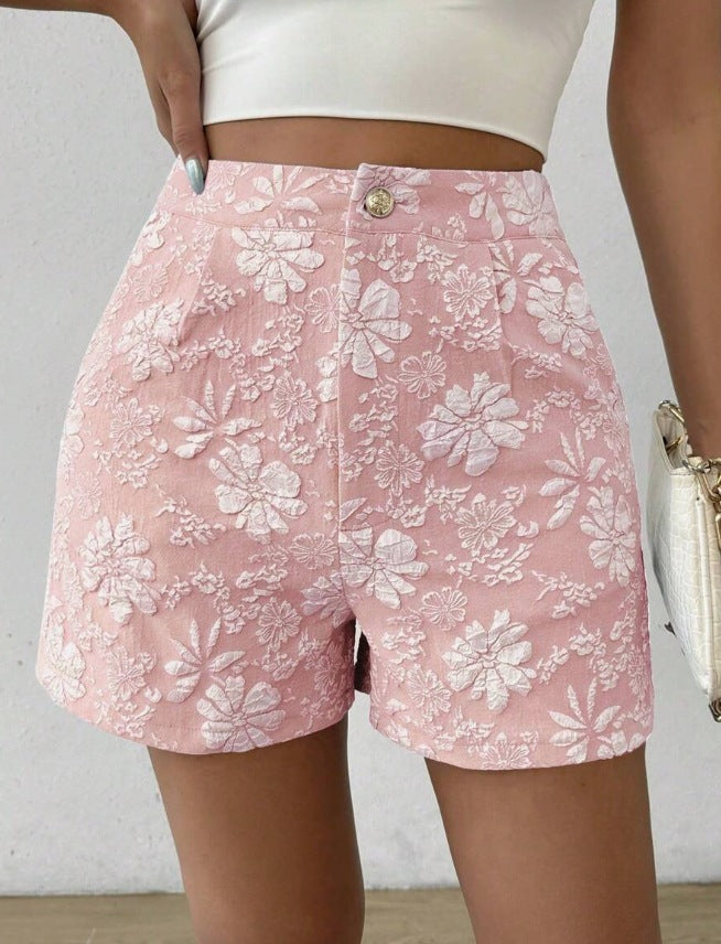 Damer Mode Shorts med blommönster Mirla-Eva Jonsson